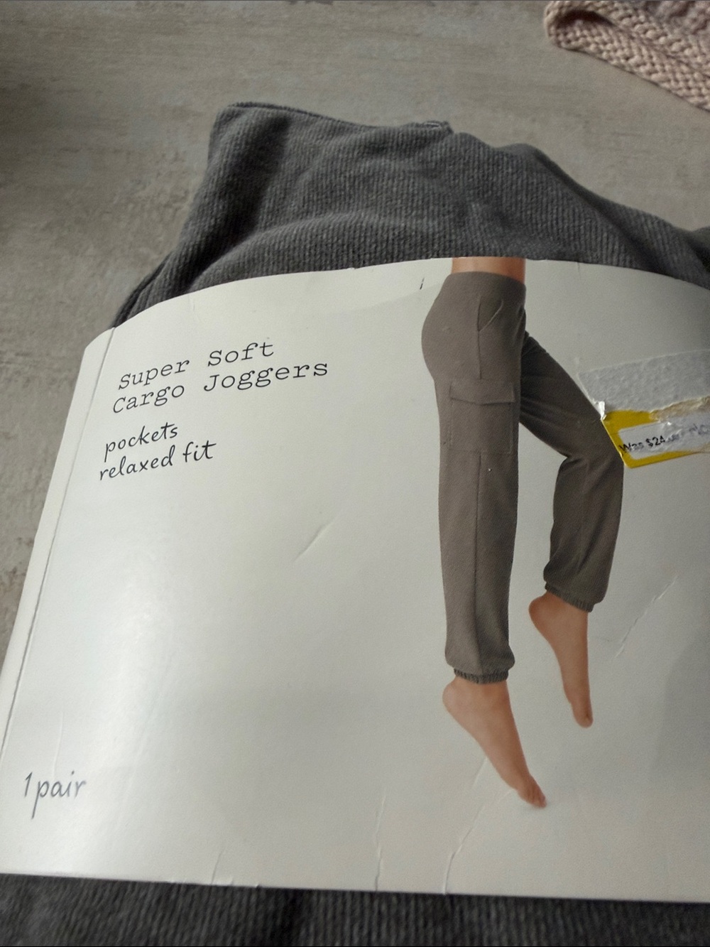 a new day Women's Super Soft Cargo Joggers - gray